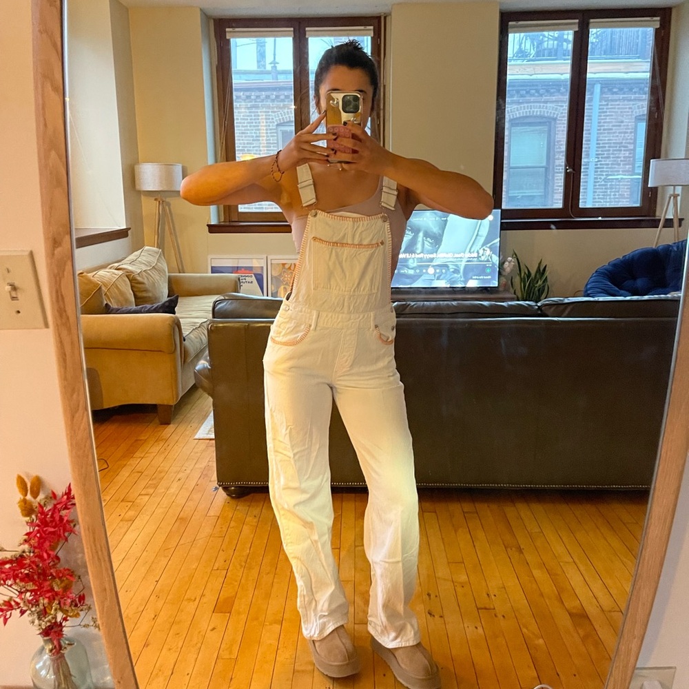 Zara Contrast Stitch Overalls